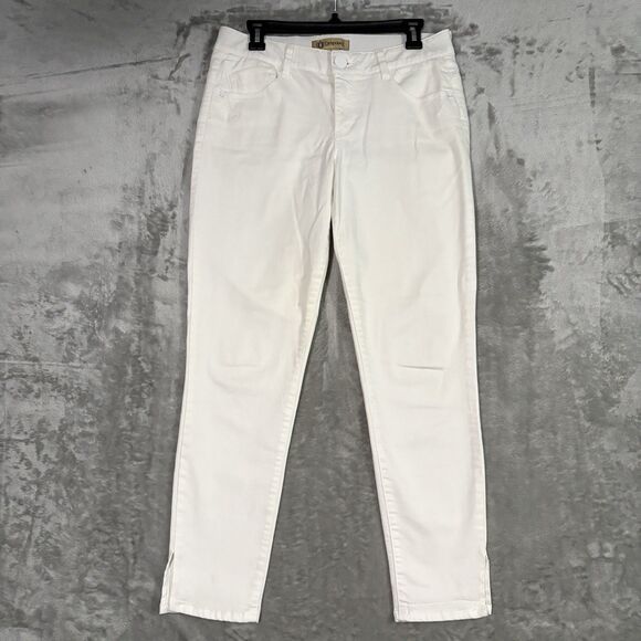 Democracy Denim - Democracy Ab Technology Women’s White Skinny Ankle Jeans Size 8 Stretch Denim